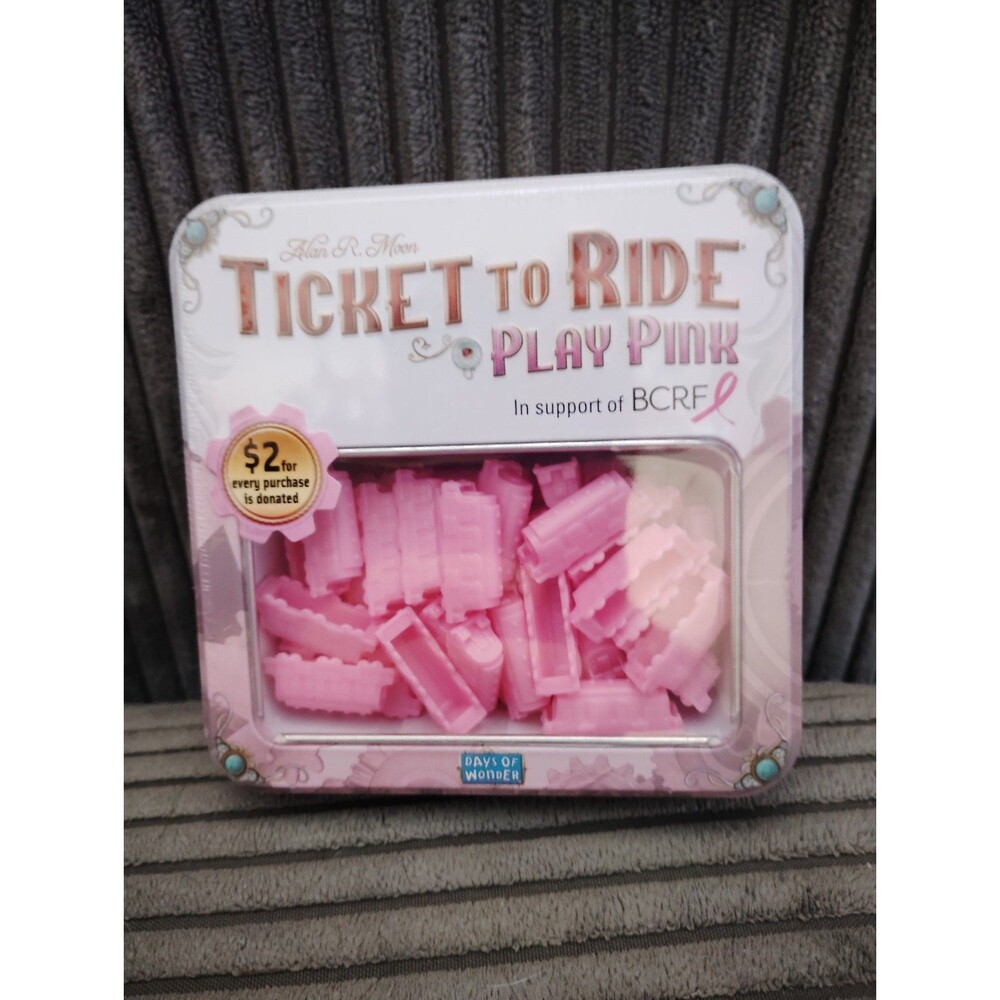 Ticket to Ride limited edition plate pink train pieces
